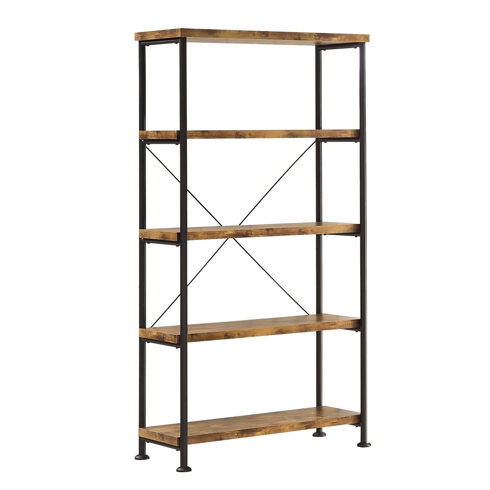 Coaster Furniture Barritt 5 Shelf Bookcase Shelf, Antique Nutmeg (For Parts)