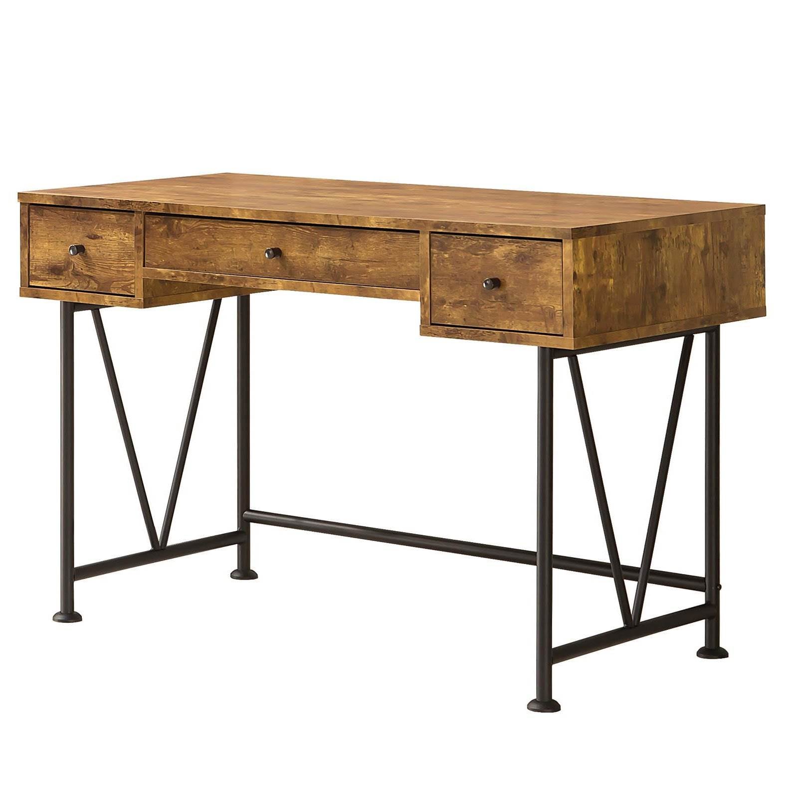 Coaster Home Barritt 3 Drawer Home Office Writing Desk, Antique Nutmeg (Used) - VMInnovations