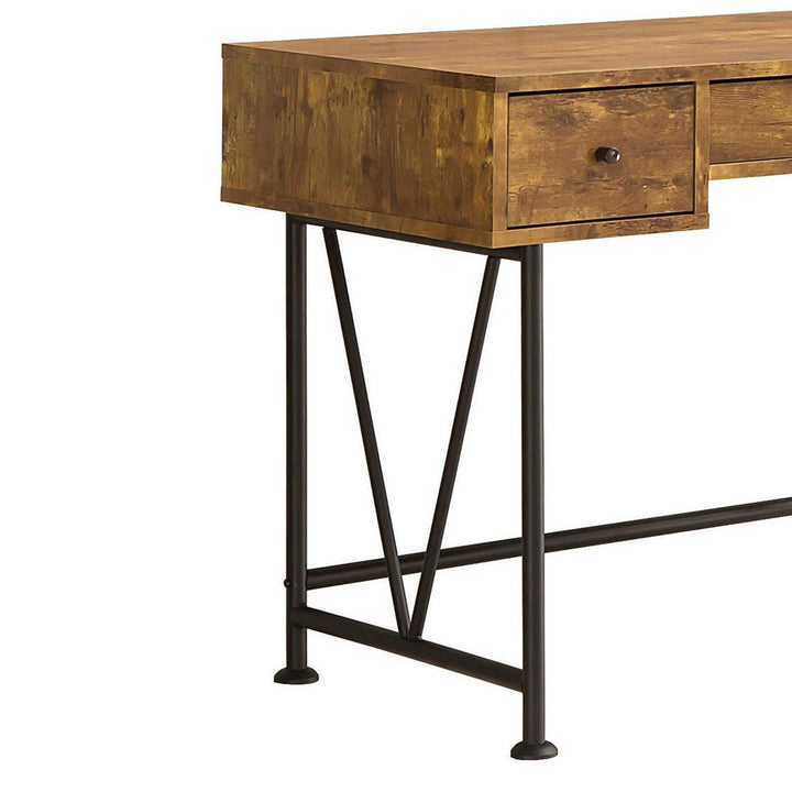 Coaster Home Furniture Barritt 3 Drawer Writing Desk, Antique Nutmeg (Open Box)