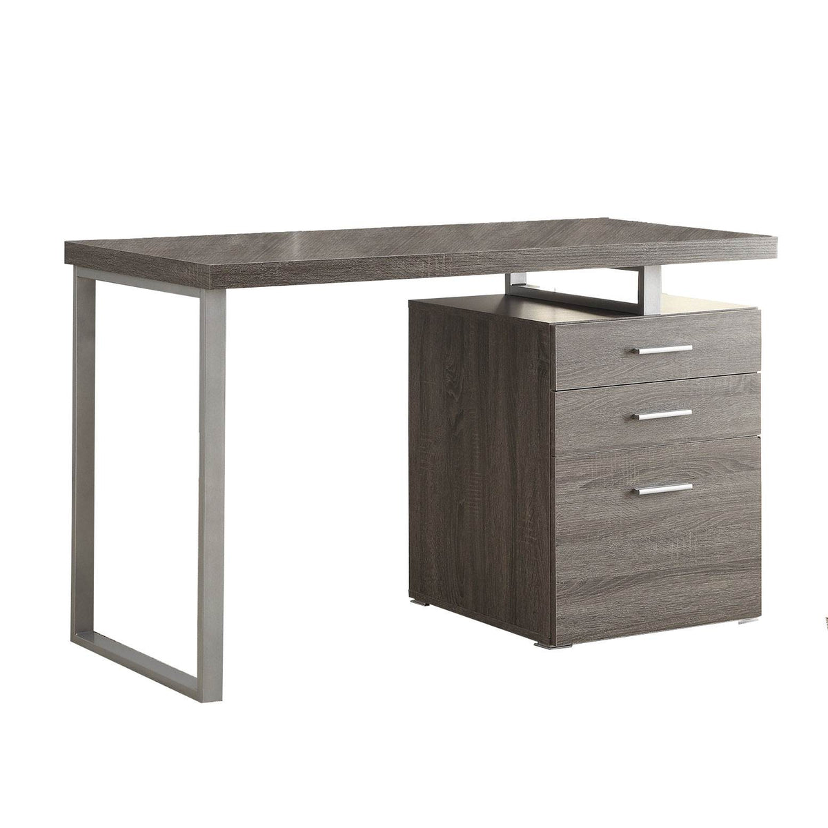 Coaster Home Furniture Home Office File Drawer Desk, Weathered Gray (Used)