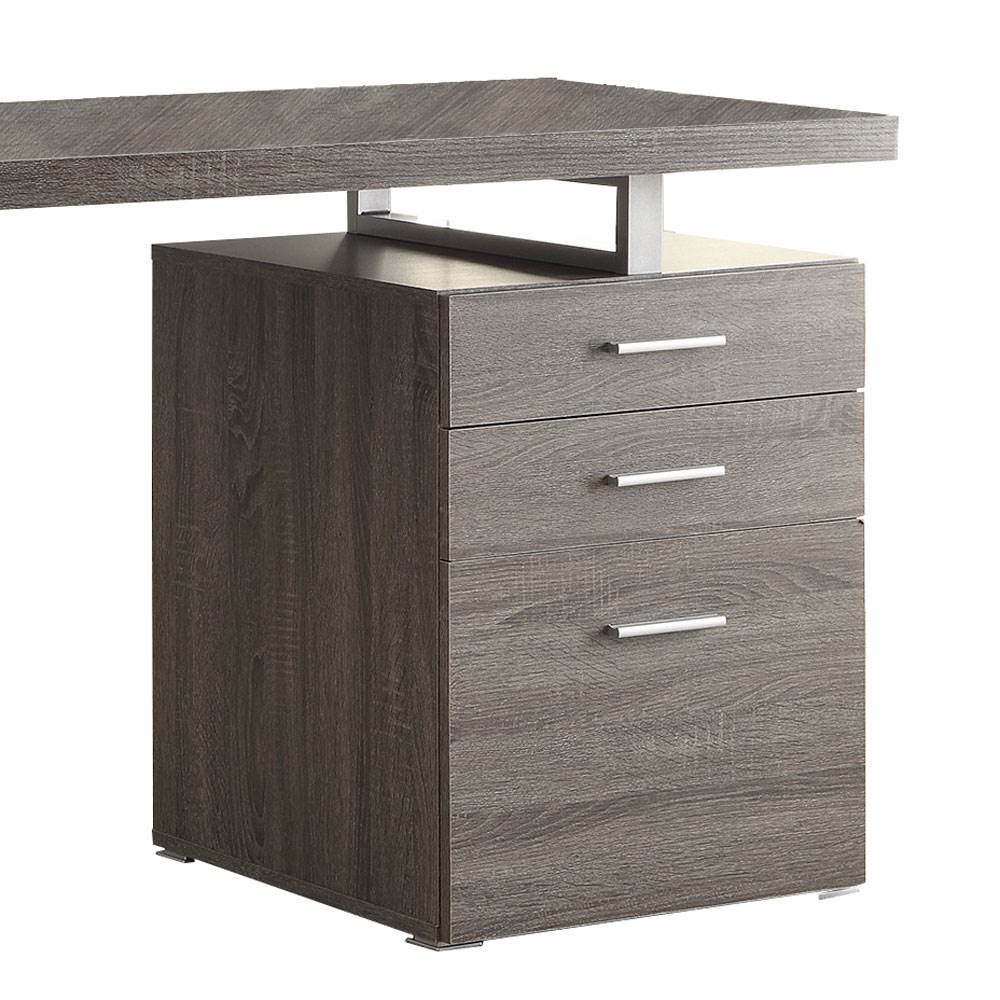 Coaster Home Furniture Home Office File Drawer Writing Desk, Gray (Damaged)