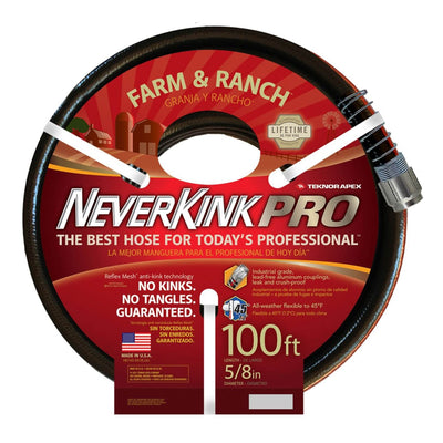 Teknor Apex NeverKink 100 Foot Heavy Duty Farm & Ranch Garden Hose (Open Box)