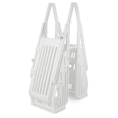 Vinyl Works AF 24 Inch Gated Entry Above Ground Pool Ladder, White (For Parts)