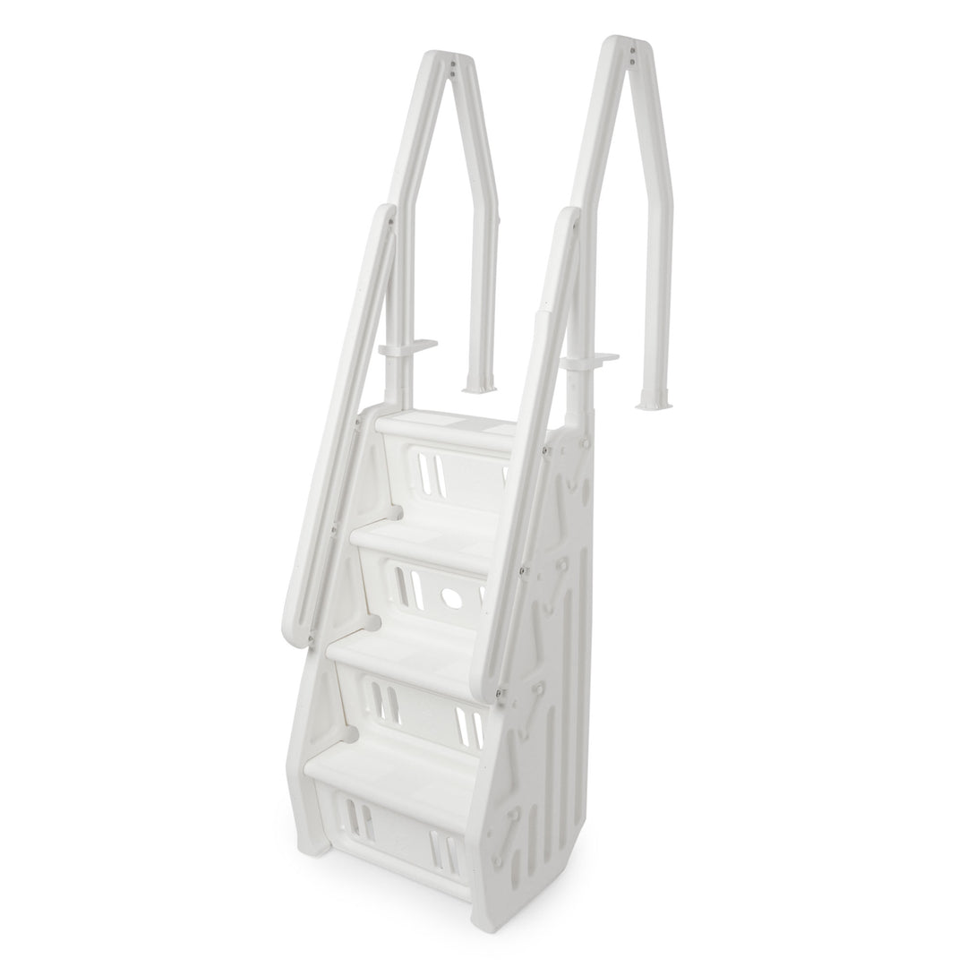 Vinyl Works Deluxe In Step 46-60" Above Ground Swimming Pool Ladder, White(Used)