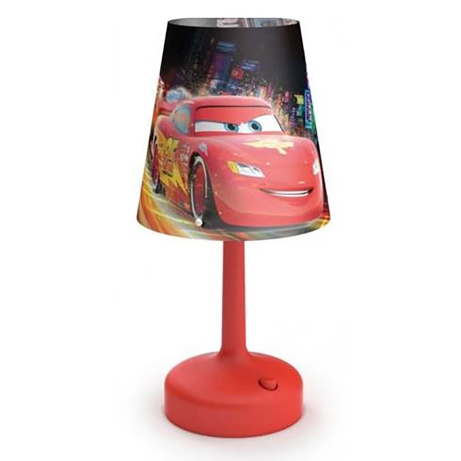 Philips Disney Cars Portable 10 Inch Kids Table Lamp with Shade, Red (2 Pack)