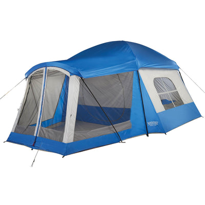 Wenzel Klondike 16 x 11 Foot 8 Person  Screen Room Camping Tent, Blue (Open Box)