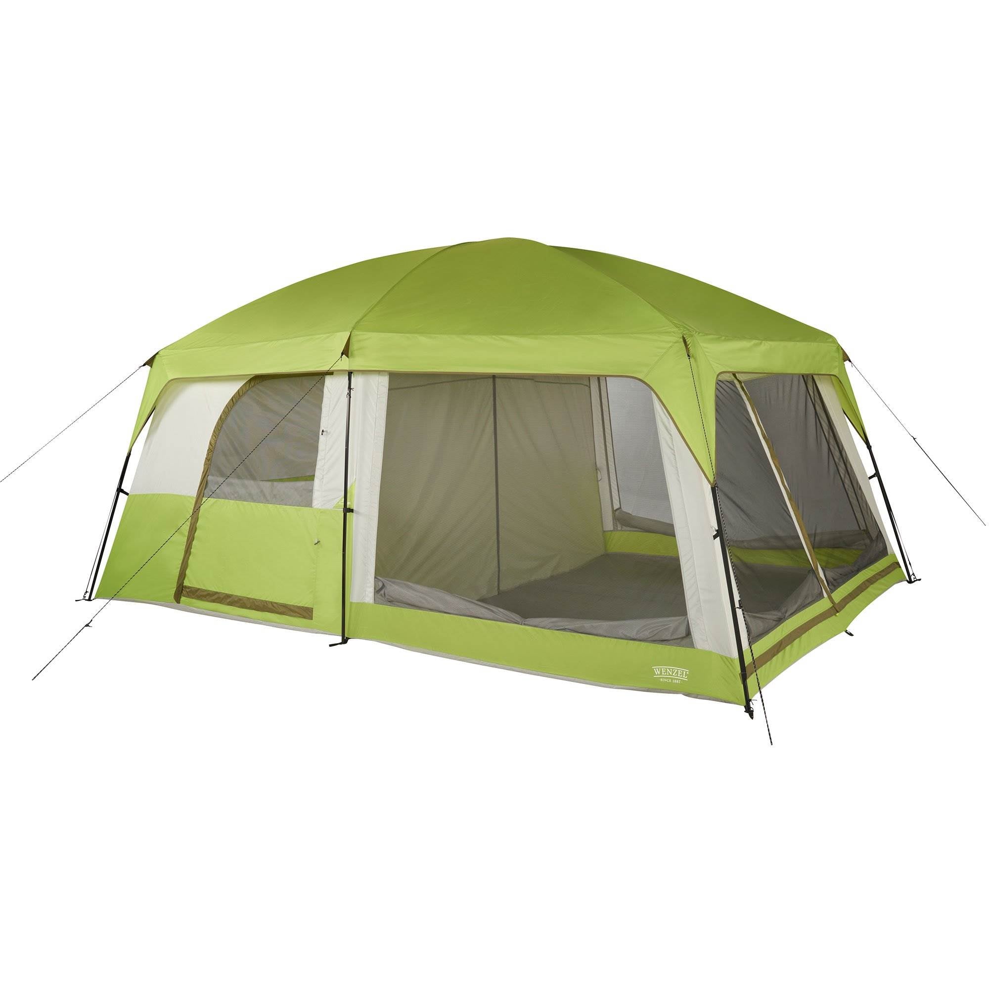 Wenzel Eldorado 10 15 x 10 Foot 10 Person Camping Cabin Tent with Rainfly, Green