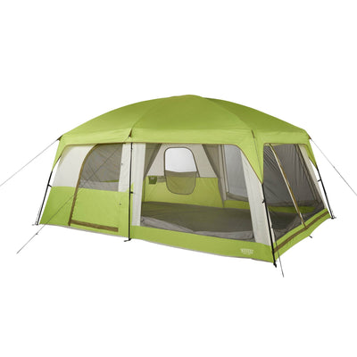 Wenzel Eldorado 10 15 x 10 Foot 10 Person Camping Cabin Tent with Rainfly, Green