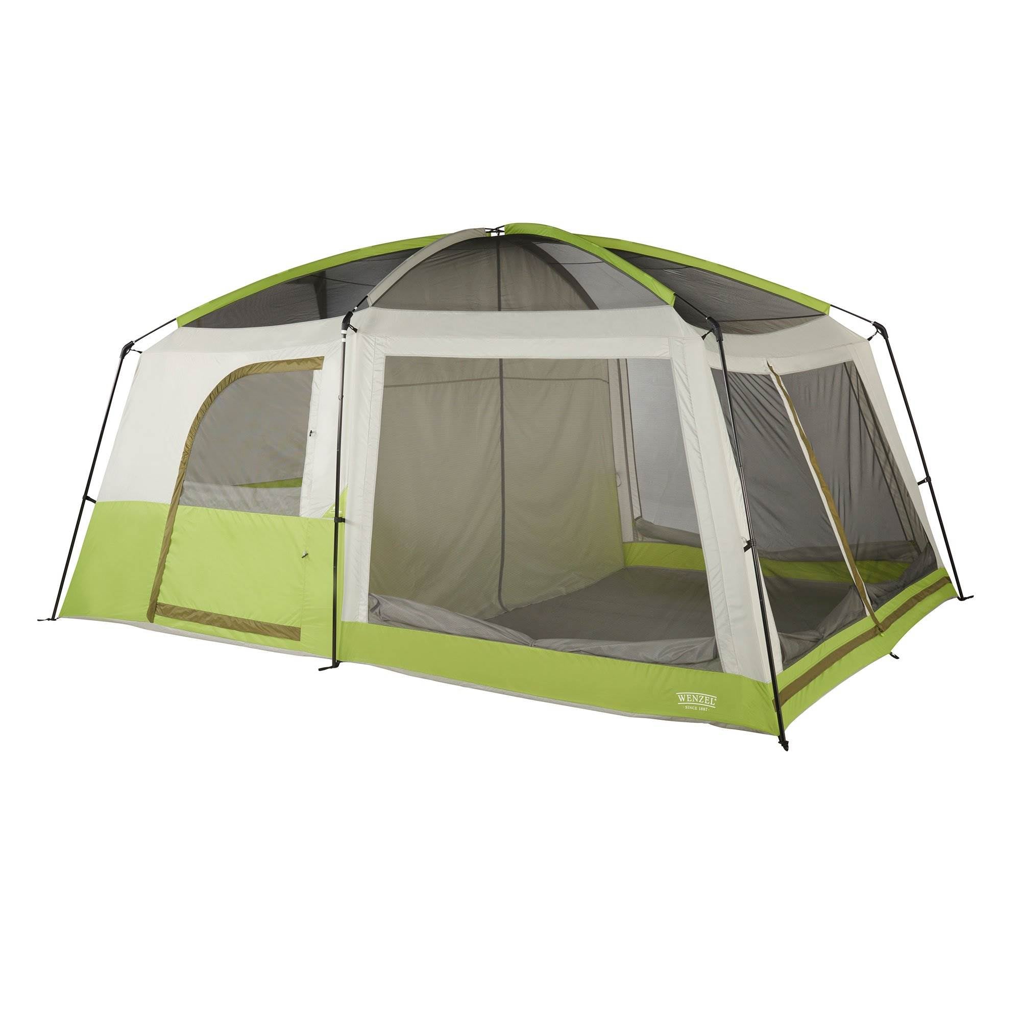 Wenzel Eldorado 10 15 x 10 Foot 10 Person Camping Cabin Tent with Rainfly, Green
