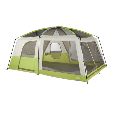 Wenzel Eldorado 10 15 x 10 Foot 10 Person Camping Cabin Tent with Rainfly, Green