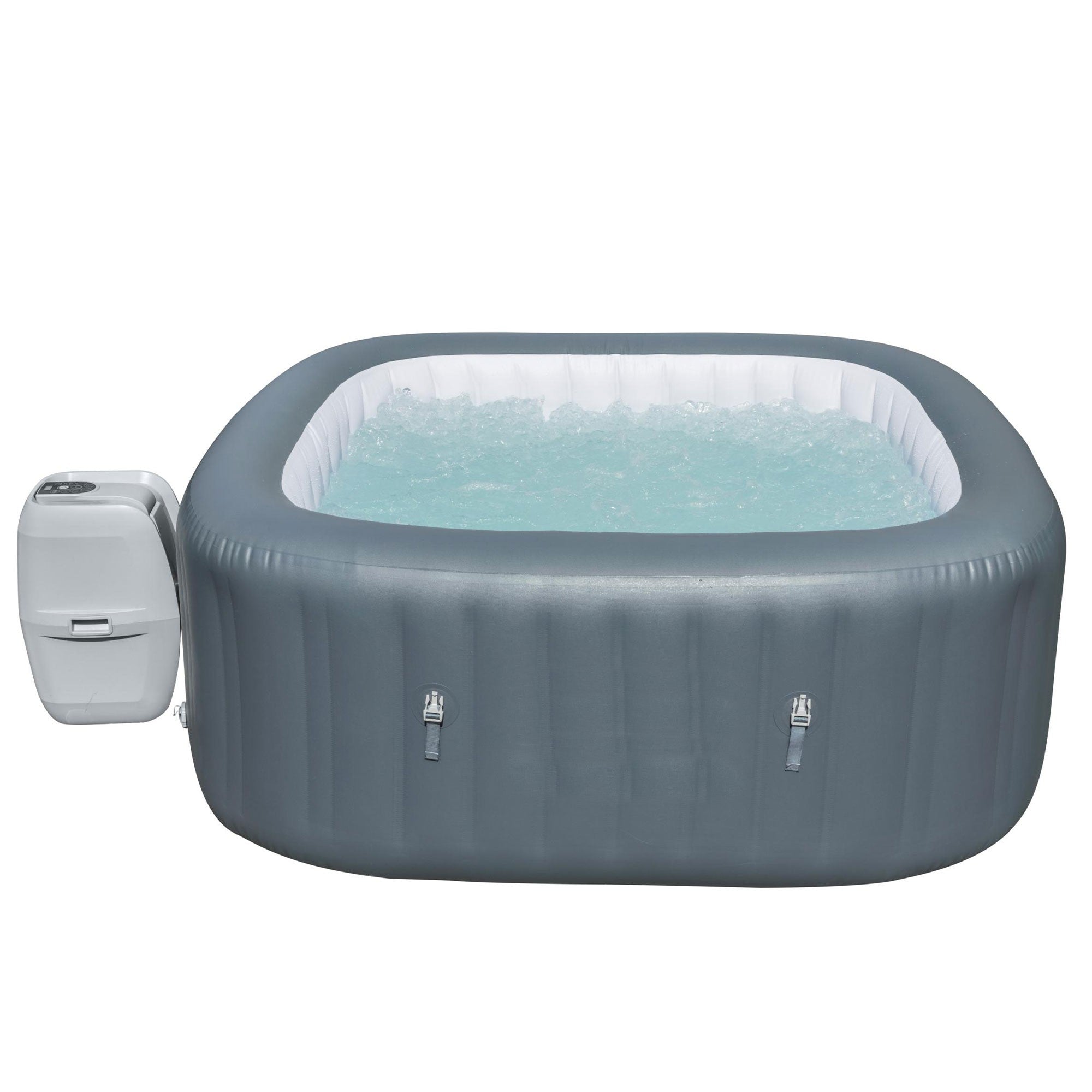 Coleman SaluSpa 4 Person Inflatable Hot Tub with Intex Attachable Cup Holder