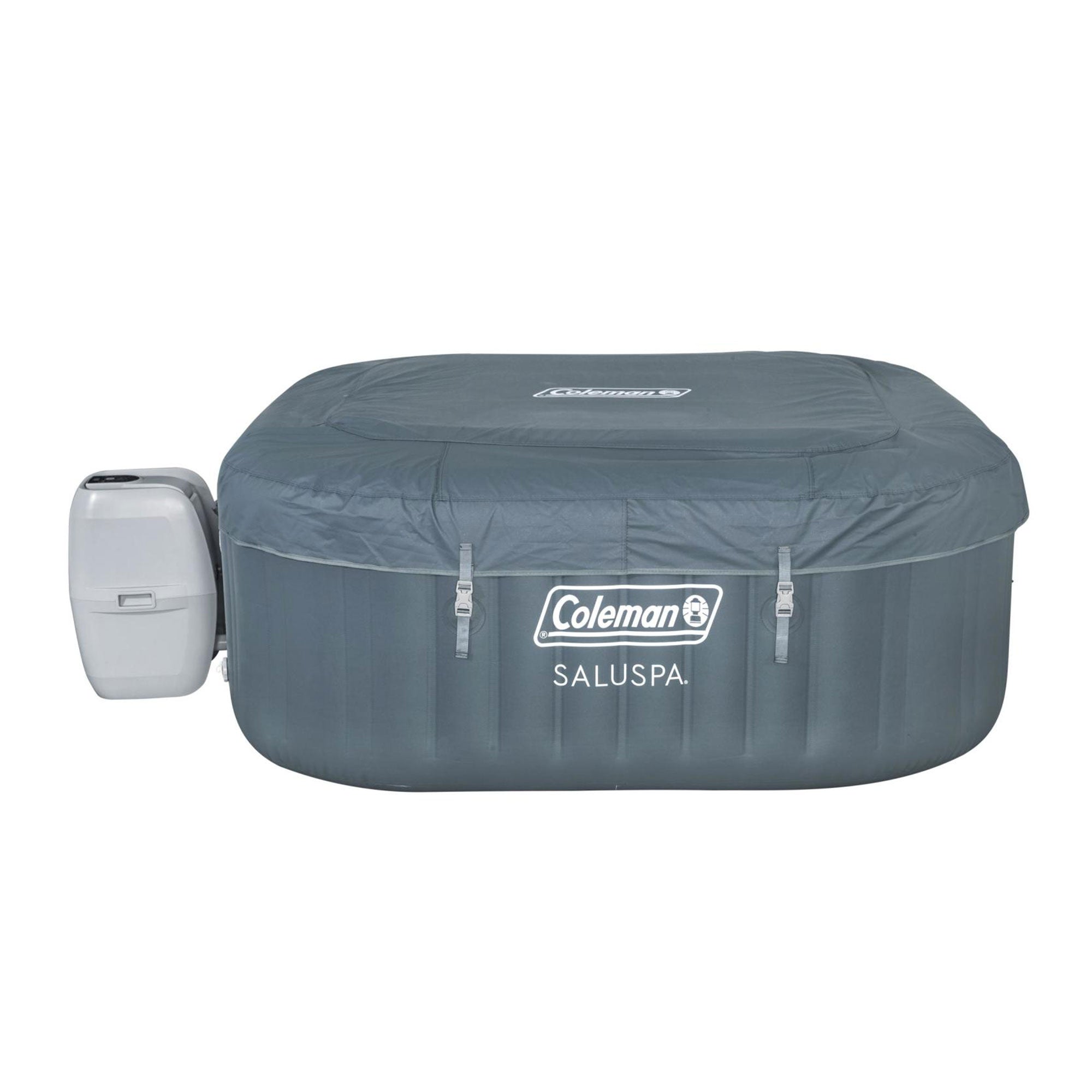Coleman SaluSpa 4 Person Inflatable Outdoor AirJet Spa Hot Tub, Gray (Used) - VMInnovations