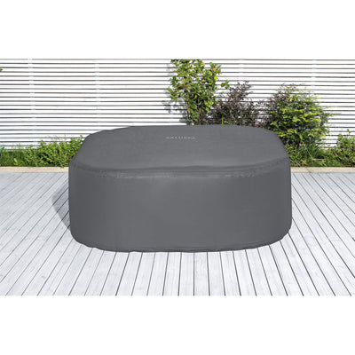 Coleman SaluSpa AirJet 6 Person Inflatable Square Hot Tub with 114 Jets, Gray