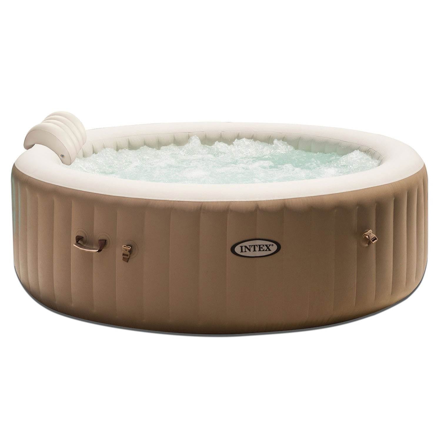 Intex PureSpa 6 Person Inflatable Jet Spa Hot Tub w/ Inflatable Headrest Pillow