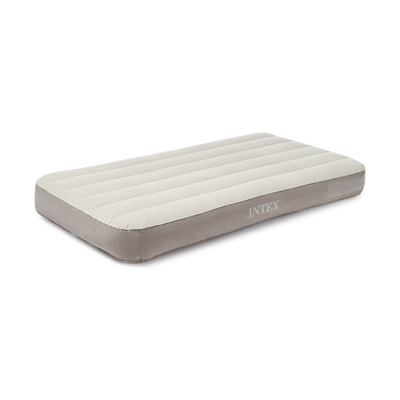 Deluxe Dura-Beam Twin Air Mattress without Pump, White
