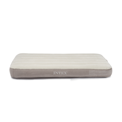 Deluxe Dura-Beam Twin Air Mattress without Pump, White