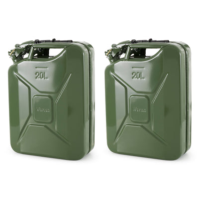 2) Wavian 3008 5.3 Gallon 20 Liter Authentic CARB Fuel Jerry Can w/ Spout, Green