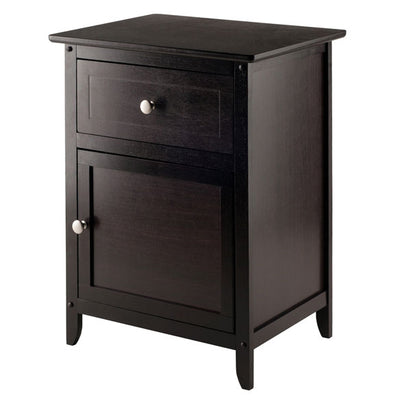 Winsome 25 Inch Tall Wood Eugene Accent End Table Cabinet Nightstand (Open Box)