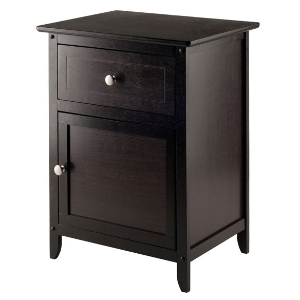 Winsome 25 Inch Tall Wood Eugene Accent End Table Cabinet Nightstand (Open Box)
