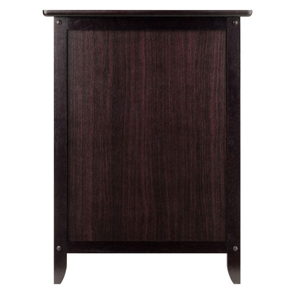 Winsome 25" Tall Wood Eugene Accent End Table Nightstand, Espresso (For Parts)