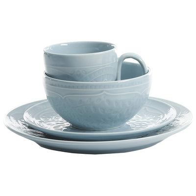 Gibson Elite 16 Pc Floral Glaze Dinnerware Set w/ Plates, Bowls, and Mugs (Used) - VMInnovations
