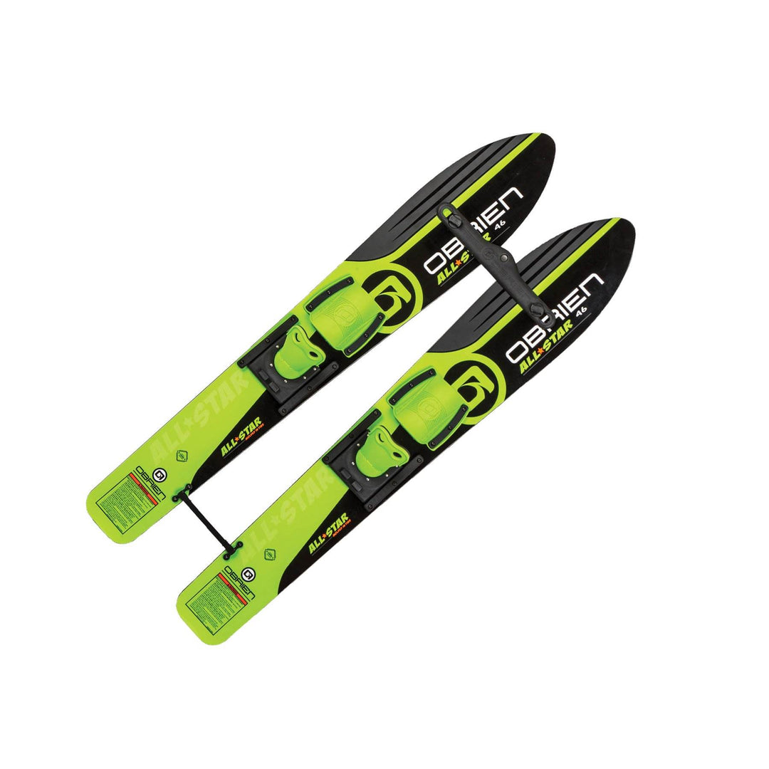 OBrien 46 Inch All Star Trainer Kids Waterskis w/ Trainer Rope (Open Box)