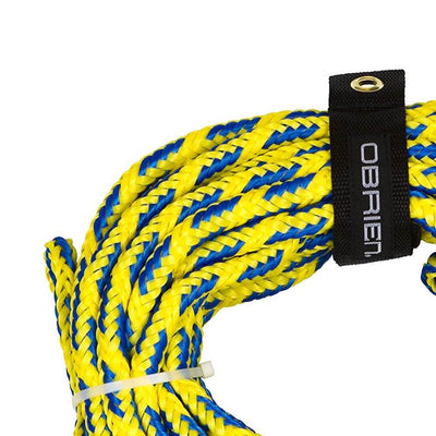 OBrien 60 Foot Long 2375 Pound 2 Person Tube Tow Rope, Blue & Yellow (Open Box)