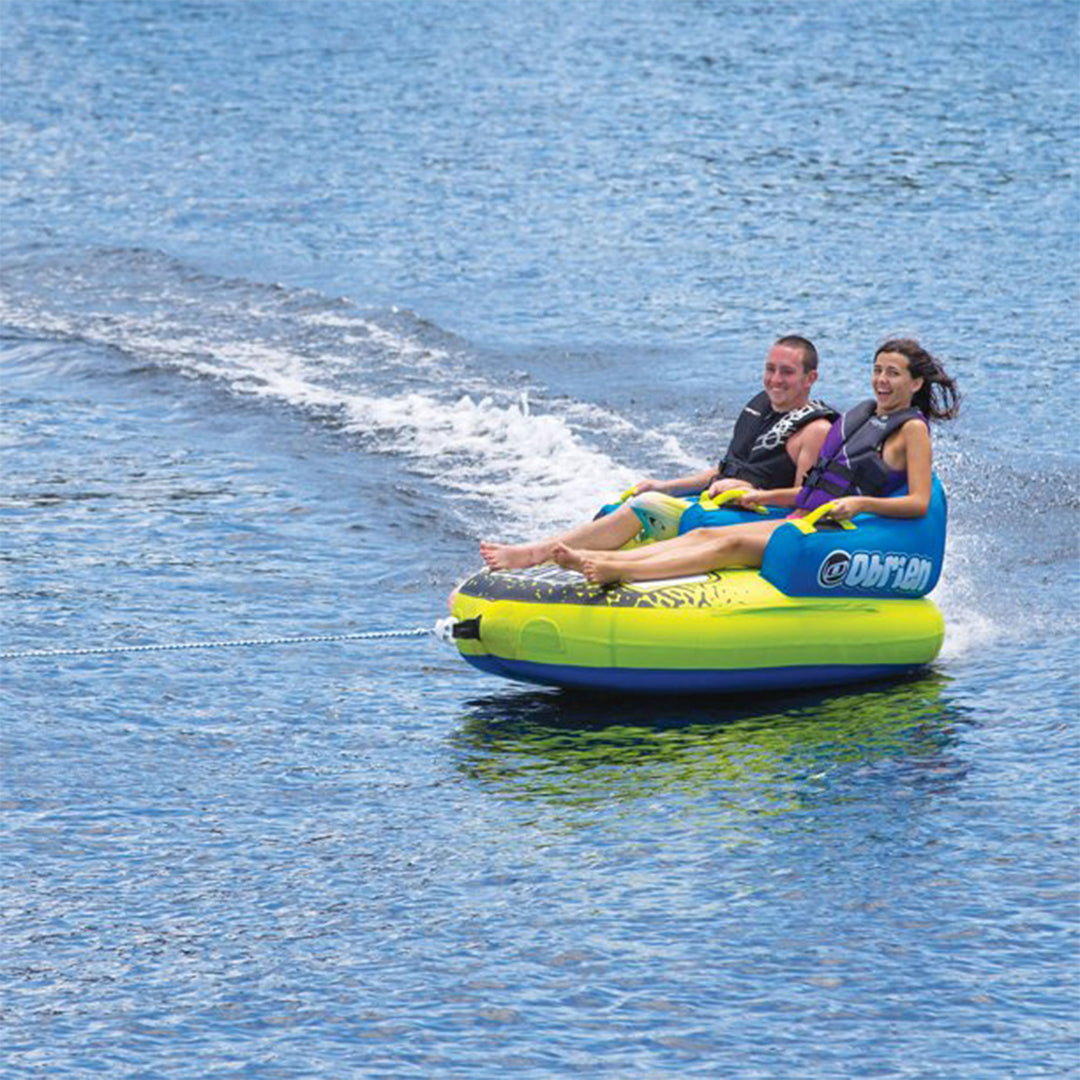 O'Brien Watersports Barca 2 Kickback Inflatable 2 Person Towable Boat Tube Raft