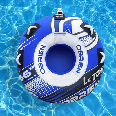 O'Brien Le Tube Deluxe 56 Inch Towable Tube with Oval Shock Ball & Rope Float