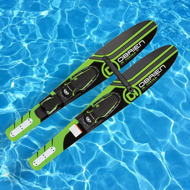 OBrien 54" Jr. Vortex Combo Water Skis w/ Bindings for Kids, Green (Open Box)