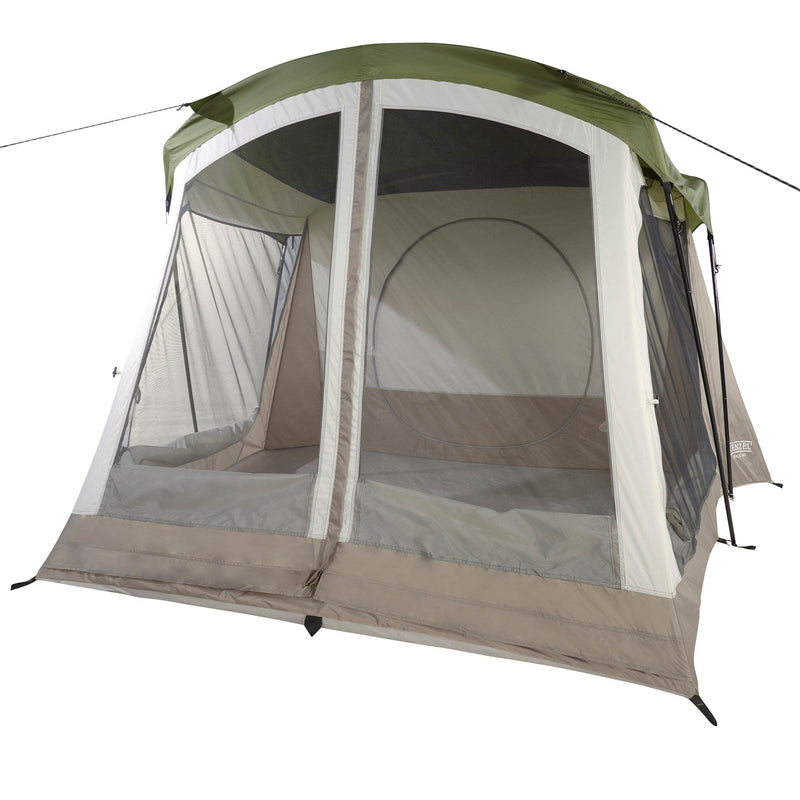 Wenzel Klondike Large 8 Person Camping Tent with Screen Room, Green (Damaged)