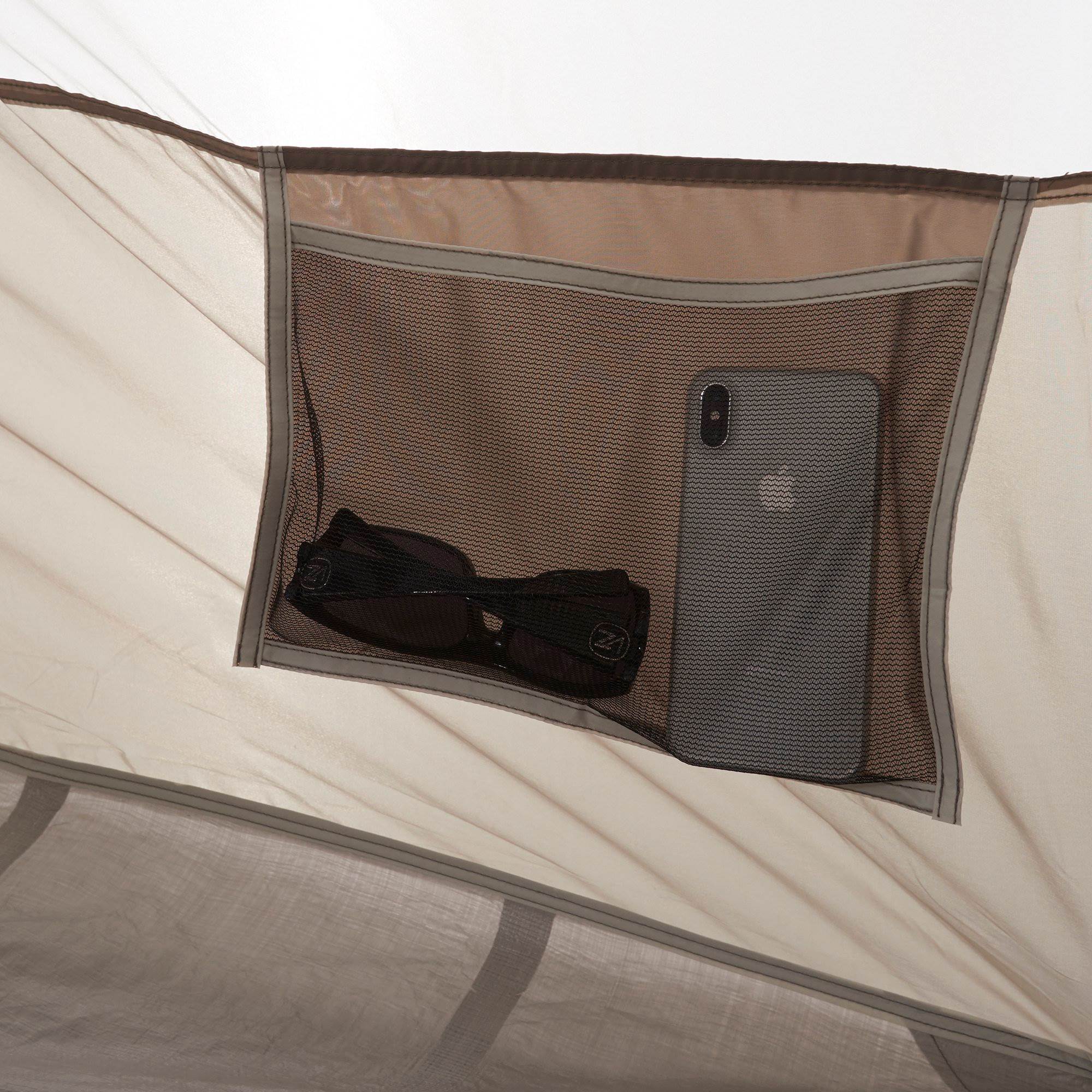 Wenzel Klondike 16' x 11' 8 Person Outdoor Camping Tent with Screen Room, Green