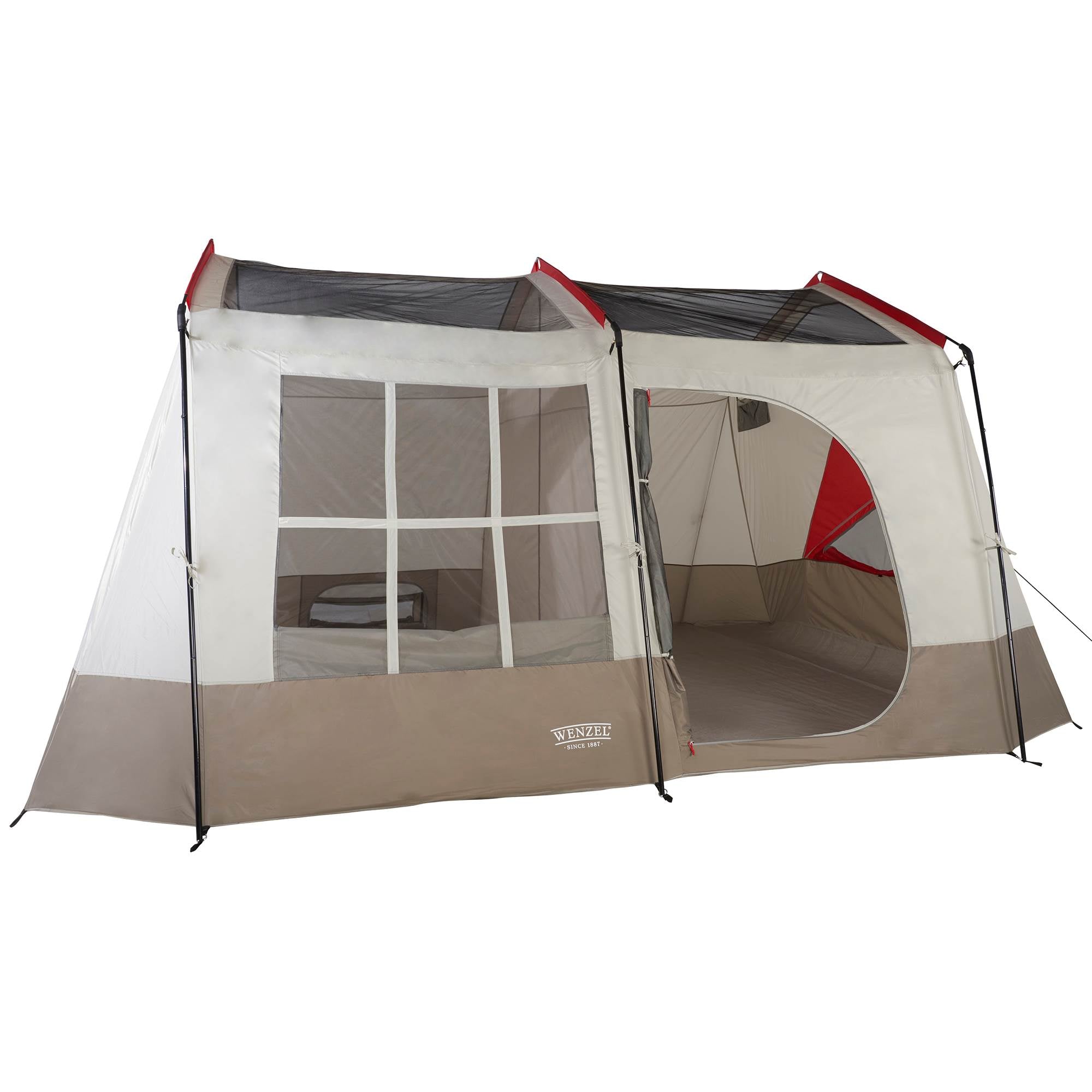 Wenzel Kodiak 12 x 14 9 Person Family Camping Tent w/ divider, Red (Open Box)