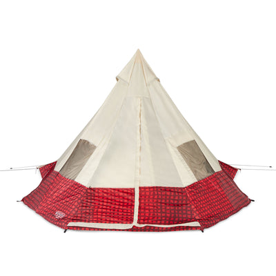 Wenzel Shenanigan 5 Person Teepee Camping Tent, Red Buffalo Plaid (Used)