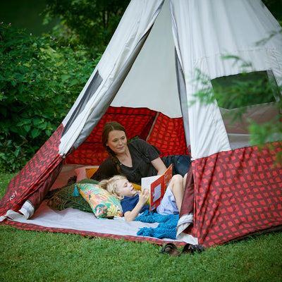 Wenzel Shenanigan 5 Person Teepee Camping Tent, Red Buffalo Plaid (Used)