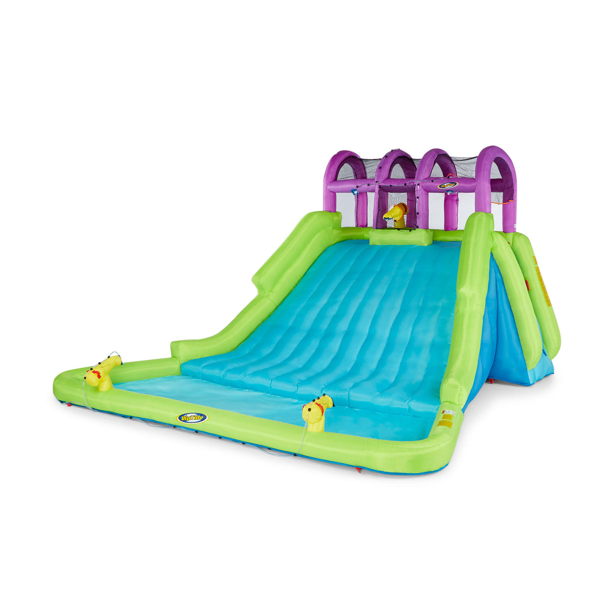 Kahuna Mega Blast Kids Water Park & Comfy Floats 12x5' Water Pad Float, Yellow