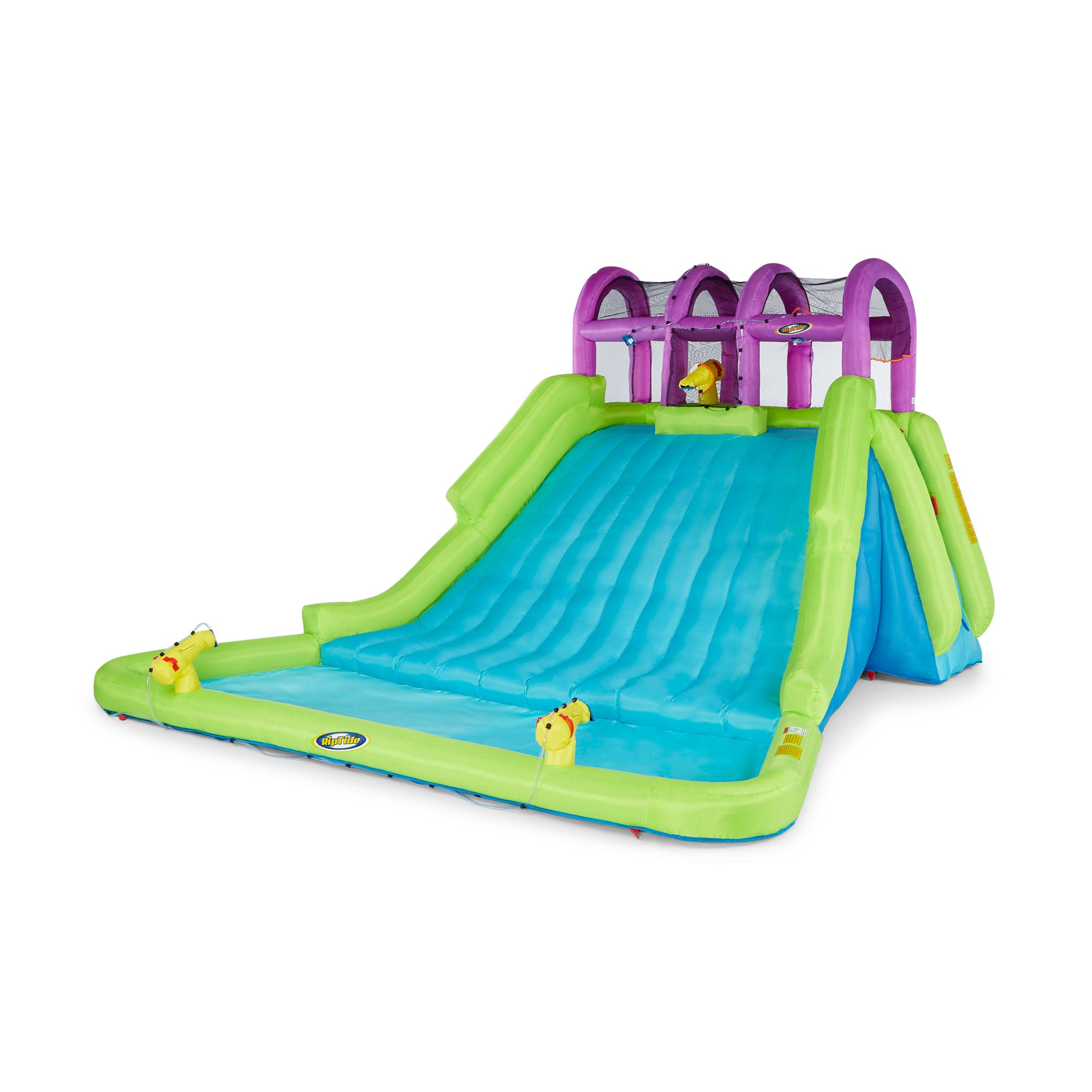 Kahuna Mega Blast Water Park & Comfy Floats Sun Disc Float, Watermelon (2 Pack)