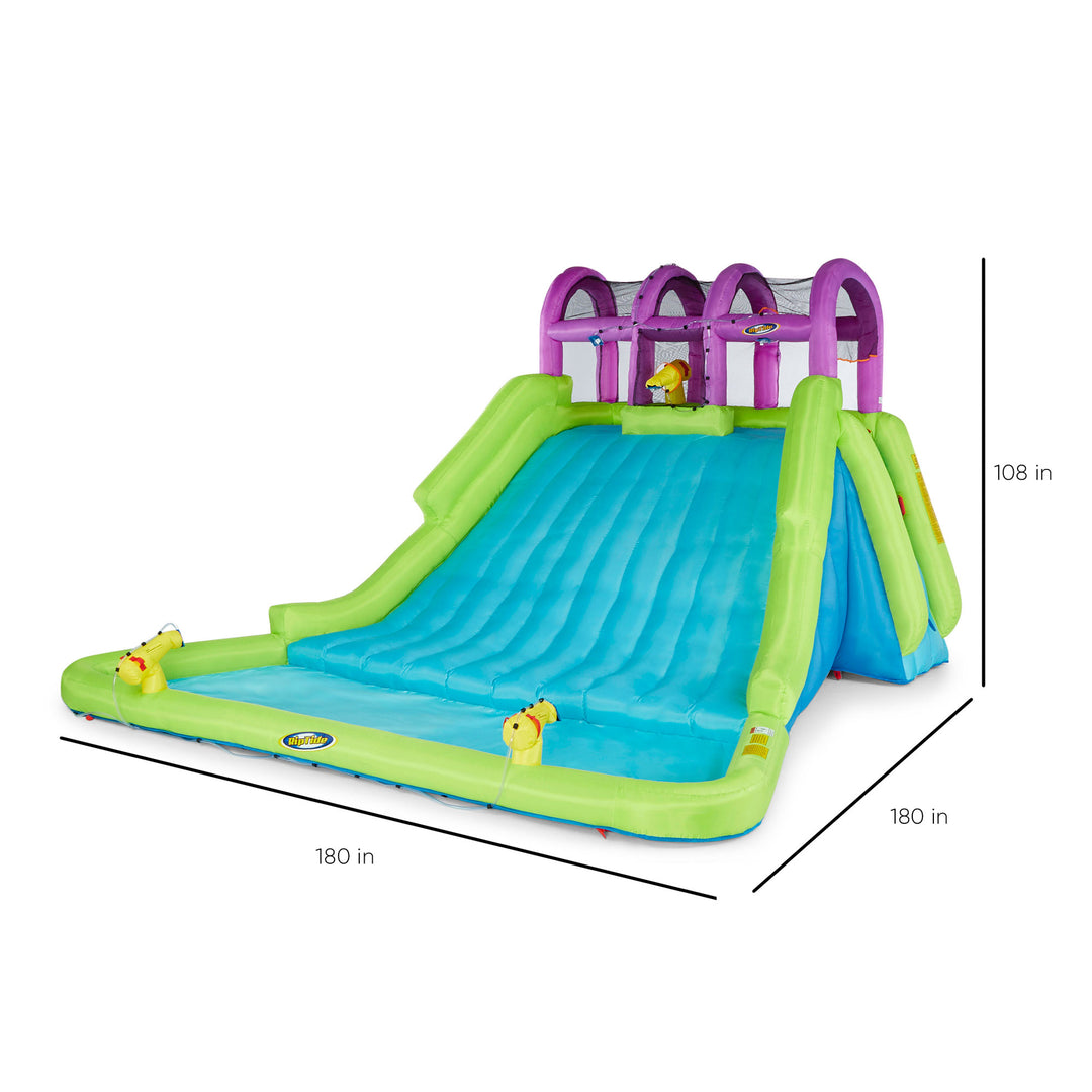 Kahuna Mega Blast Inflatable Kiddie Pool and Slide Water Park (Open Box)