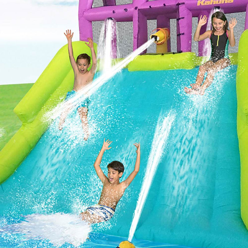 Kahuna Mega Blast Inflatable Kiddie Pool and Slide Water Park (Open Box)