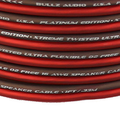 HIFONICS HFX12D4 12" 800 Watt Subwoofer & Bullz Audio 16 Gauge Car Speaker Cable
