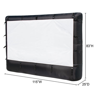Banzai Toss Like A Boss Pong Lawn Game & Airflowz Inflatable Projection Screen