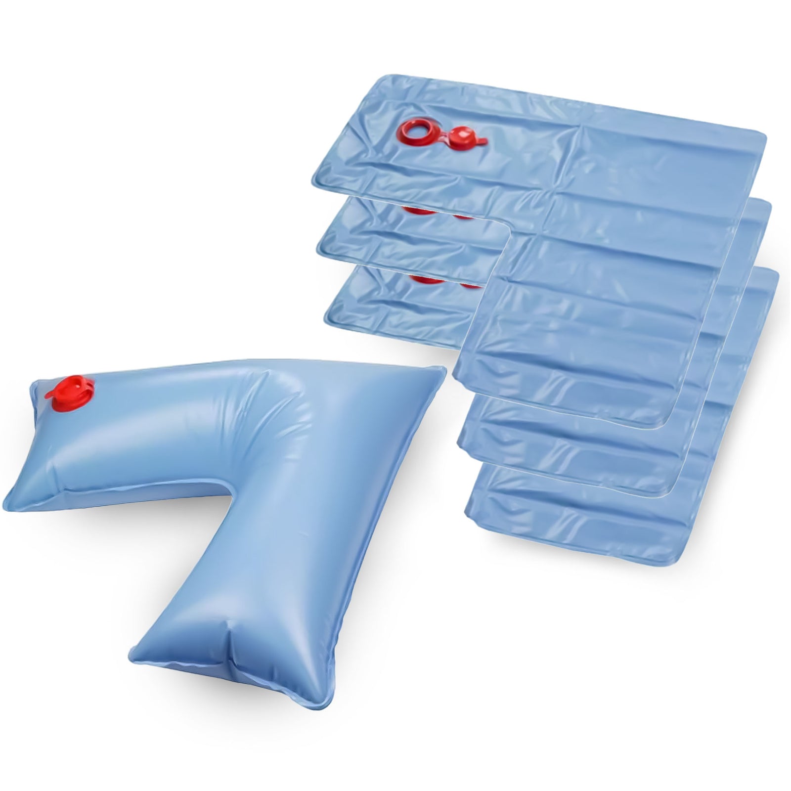 Swimline 2 x 2 Ft Corner Water Tube Winterizing Pool Cover Weight, Blue (4 Pack) - VMInnovations