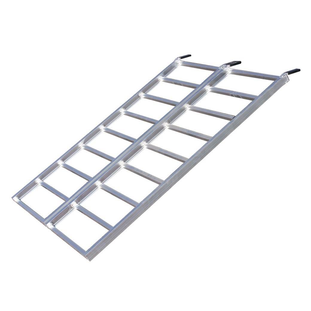 Yutrax 69 x 48 Inch 1250LB Aluminum Bi-Fold Truck Bed ATV Loading Ramp (Damaged)