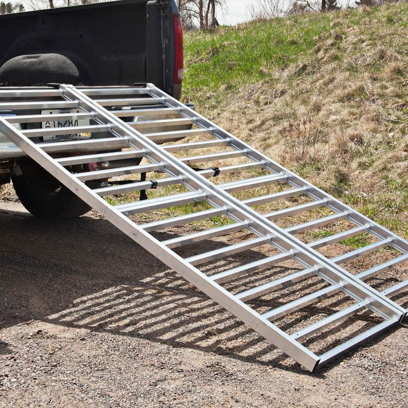 Yutrax 85 x 50 Inch 1600 Pound Aluminum Bi-Fold Truck Bed ATV Ramp (Open Box)