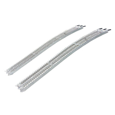 Yutrax TX138 2500 Pound Extreme Duty Aluminum Solid Arch Bed Loading Ramps, Pair (Refurbished)