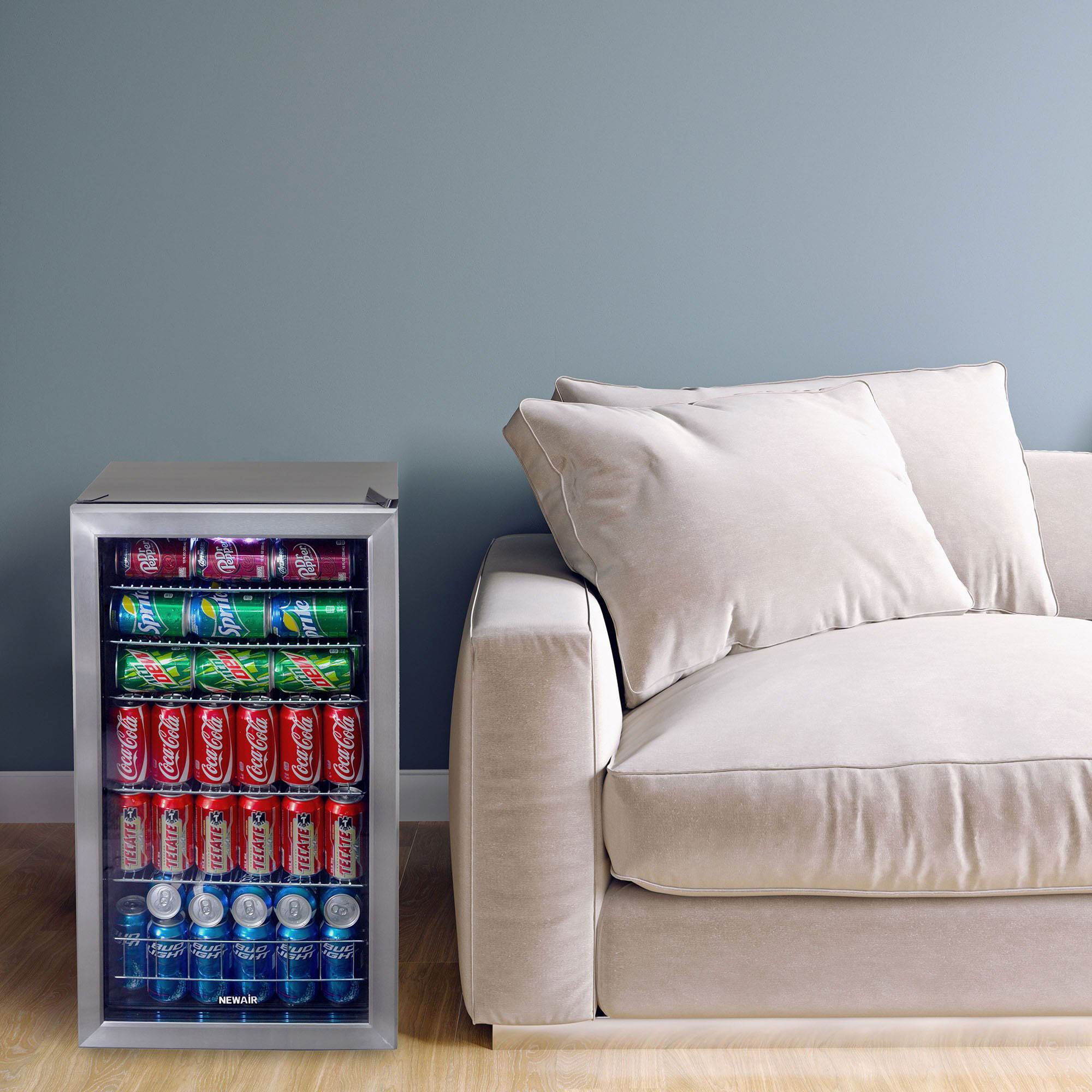 NewAir AB-1200 Large Capacity 126 Can Stainless Steel Compact Beverage Cooler