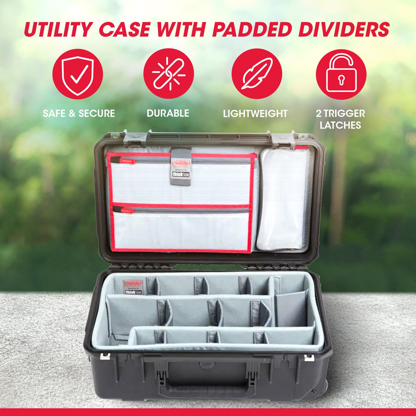 SKB Cases iSeries Case w/Think Tank Designed Dividers and Lid Organizer - VMInnovations