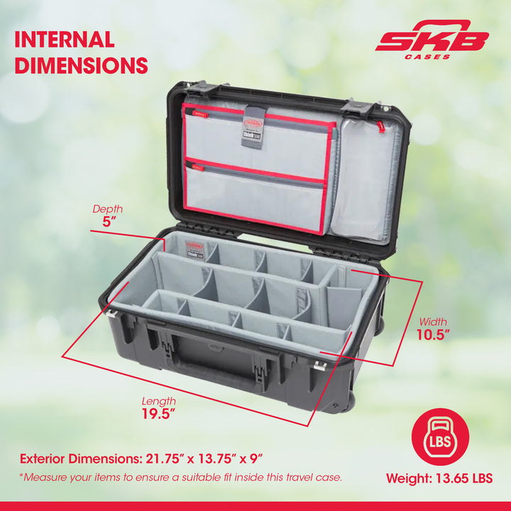 SKB Cases iSeries Case w/Think Tank Designed Dividers and Lid Organizer