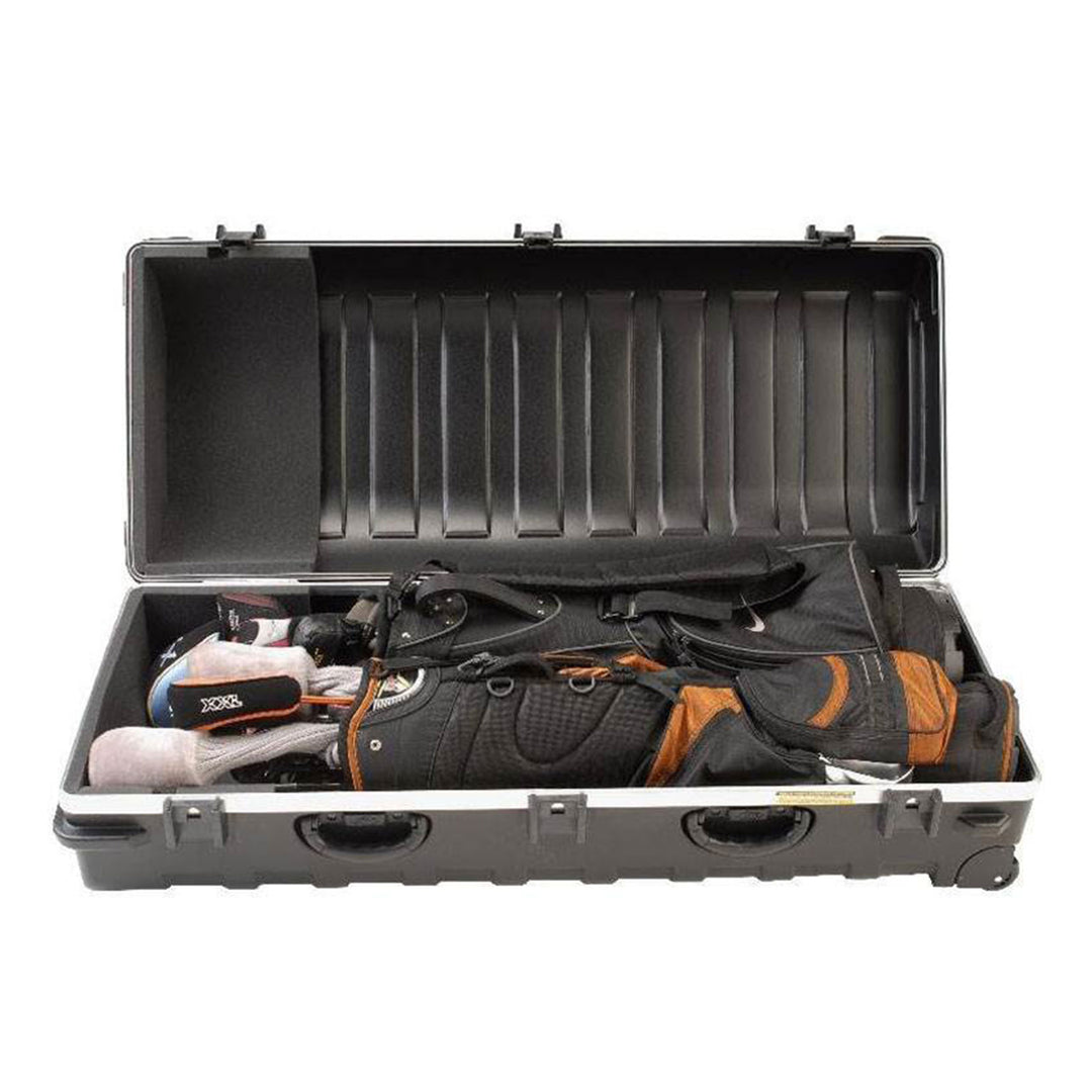 SKB Cases Double ATA Hard Plastic Storage Wheeled Golf Bag Travel Case (Used)