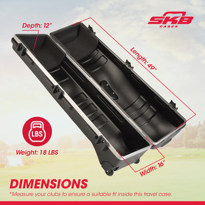 SKB Cases Deluxe ATA Standard Golf Club & Bag Travel Case (Open Box) (2 Pack)